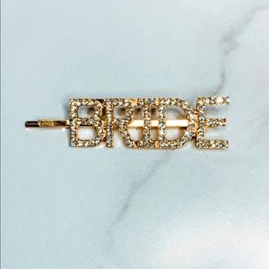 BRIDE gold rhinestone hair pin